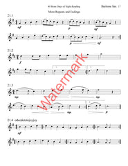 40 More Days of Sight-Reading for Bari Saxophone