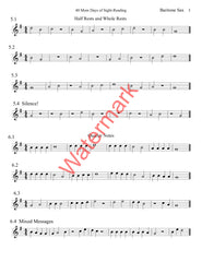 40 More Days of Sight-Reading for Bari Saxophone