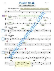 Playlists For Band Bassoon Book (Student Book Only)
