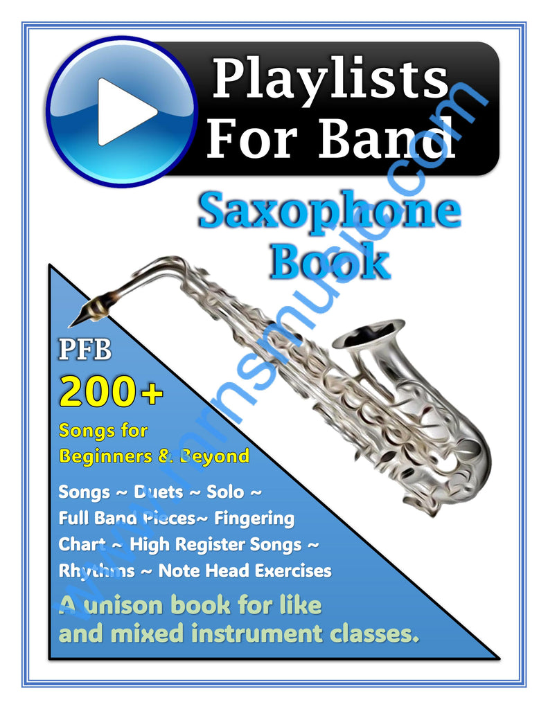 Playlists For Band Alto Saxophone Book (Student Book Only)