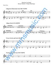 Playlists For Band French Horn Book (Student Book Only)