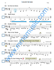 Playlists For Band Tuba  (Student book only.)