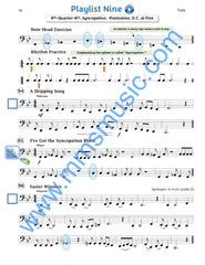 Playlists For Band Tuba  (Student book only.)