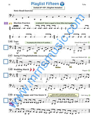 Playlists For Band Tuba  (Student book only.)