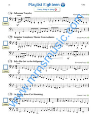Playlists For Band Tuba  (Student book only.)
