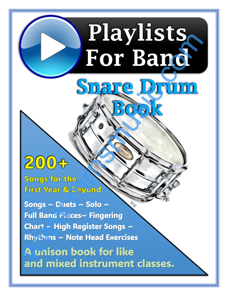 Playlists For Band Snare Drum Book (Student Book Only)