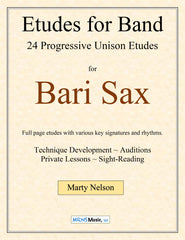 Etudes for Band - Bari Saxophone Book  24 Progressive Etudes