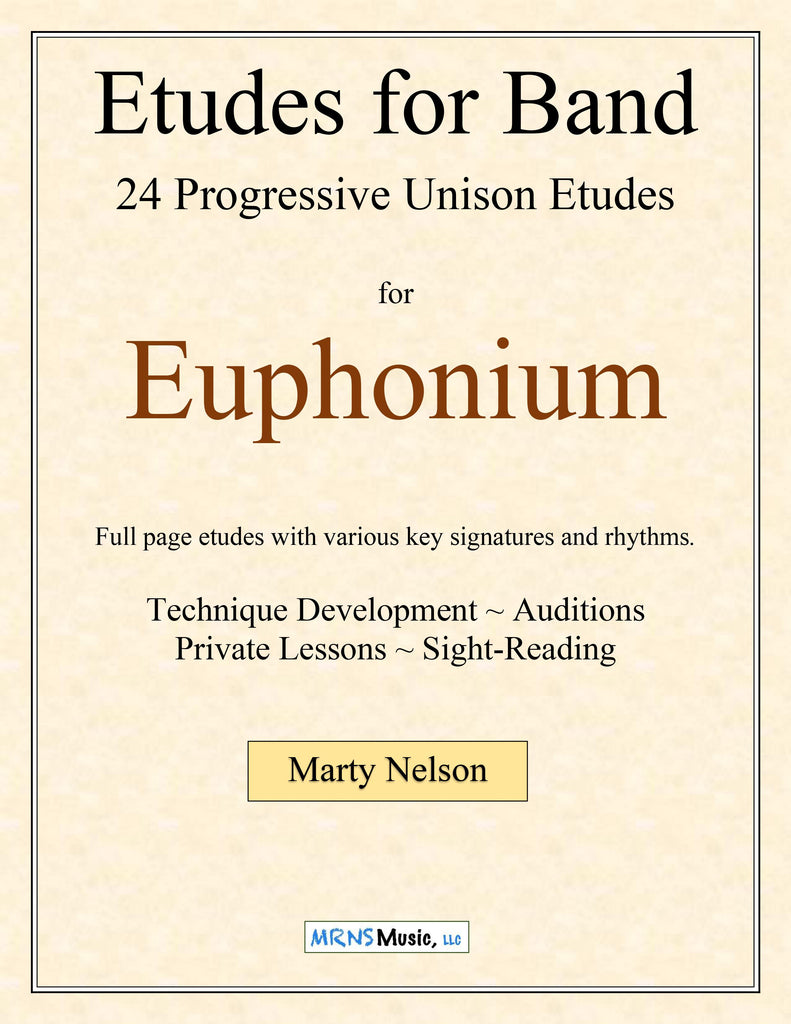 Etudes for Band - Euphonium Book  24 Progressive Etudes