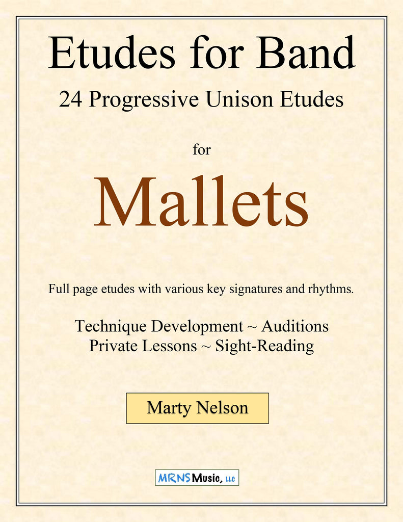 Etudes for Band - Mallet Book  24 Progressive Etudes