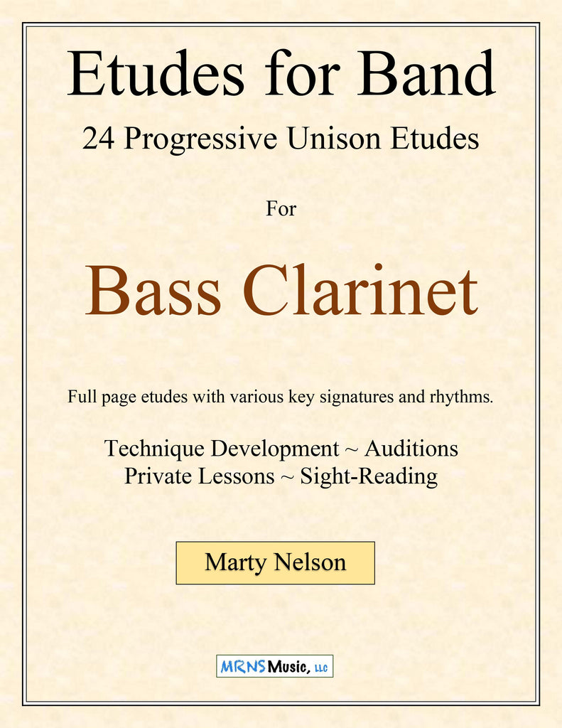 Etudes for Band - Bass Clarinet Book  24 Progressive Etudes