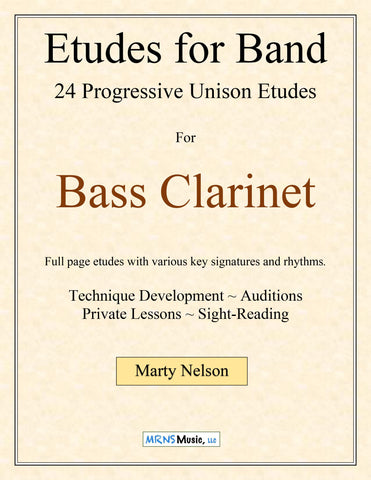 Etudes for Band - Bass Clarinet Book  24 Progressive Etudes