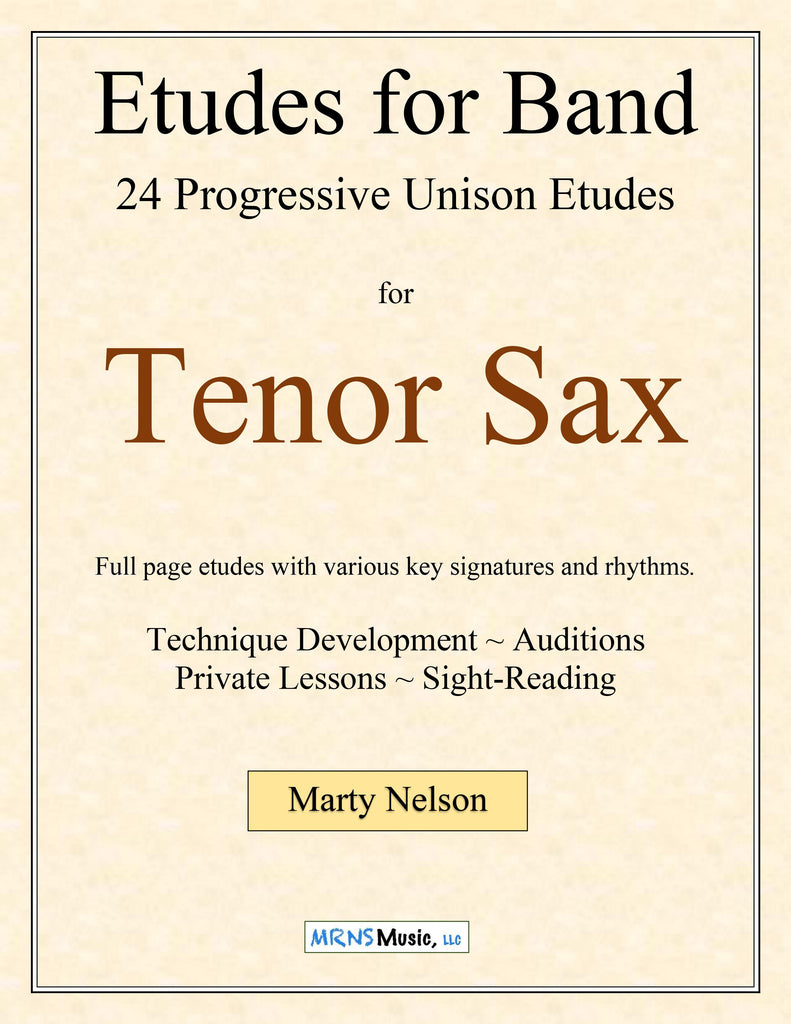 Etudes for Band - Tenor Saxophone Book  24 Progressive Etudes