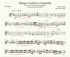 Plange Cantelui si Tarantella Solo for Clarinet and Piano