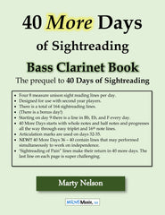 40 More Days of Sight-Reading for Bass Clarinet