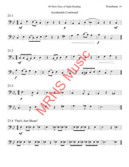 40 More Days of Sight-Reading for Trombone