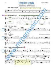 Playlists For Band Oboe Book (Student Book Only)