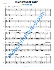 Playlists For Band Bassoon Book (Student Book Only)