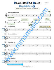 Playlists For Band Alto Saxophone Book (Student Book Only)