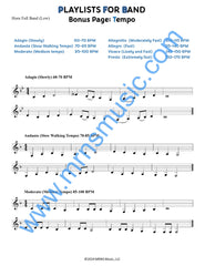 Playlists For Band French Horn Book (Student Book Only)