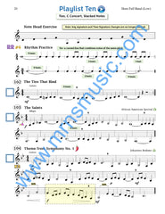 Playlists For Band French Horn Book (Student Book Only)