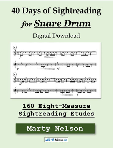 40 Days of Sightreading for Snare Drum